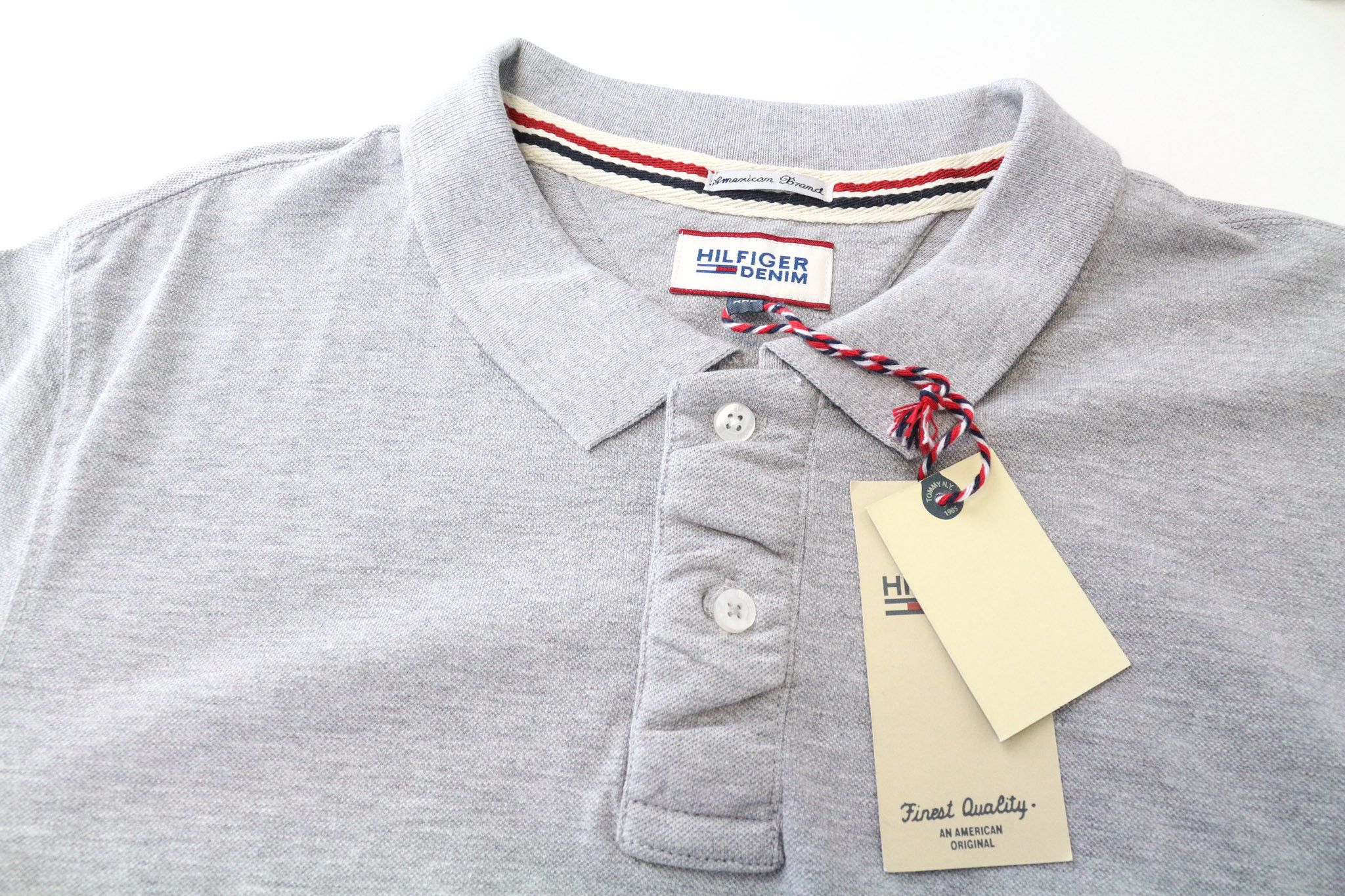 Tommy Hilfiger 2XL Grey Cotton Logo Polo T-Shirt 76251 Size US XXL / EU 58 / 5 - 3 Thumbnail