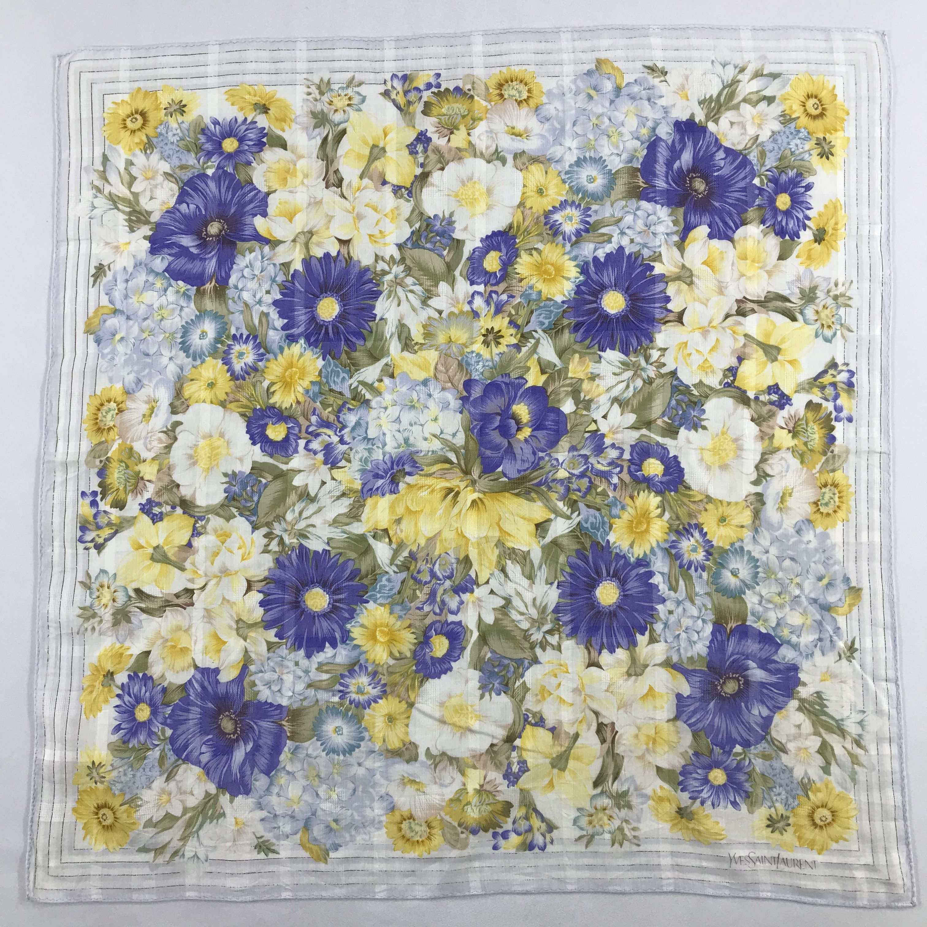 Vintage × Yves Saint Laurent Yves Saint Laurent Bandana /Handkerchief/Neckerchief -S2300 Size ONE SIZE - 1 Thumbnail