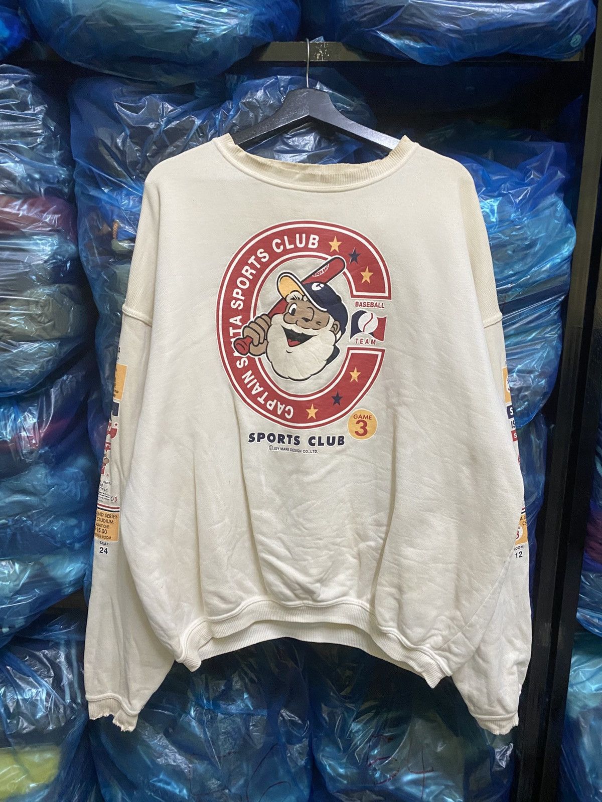 Vintage Vintage Captain Santa Baseball Graphic Sweatshirt Made Japan Size US XL / EU 56 / 4 - 1 Thumbnail