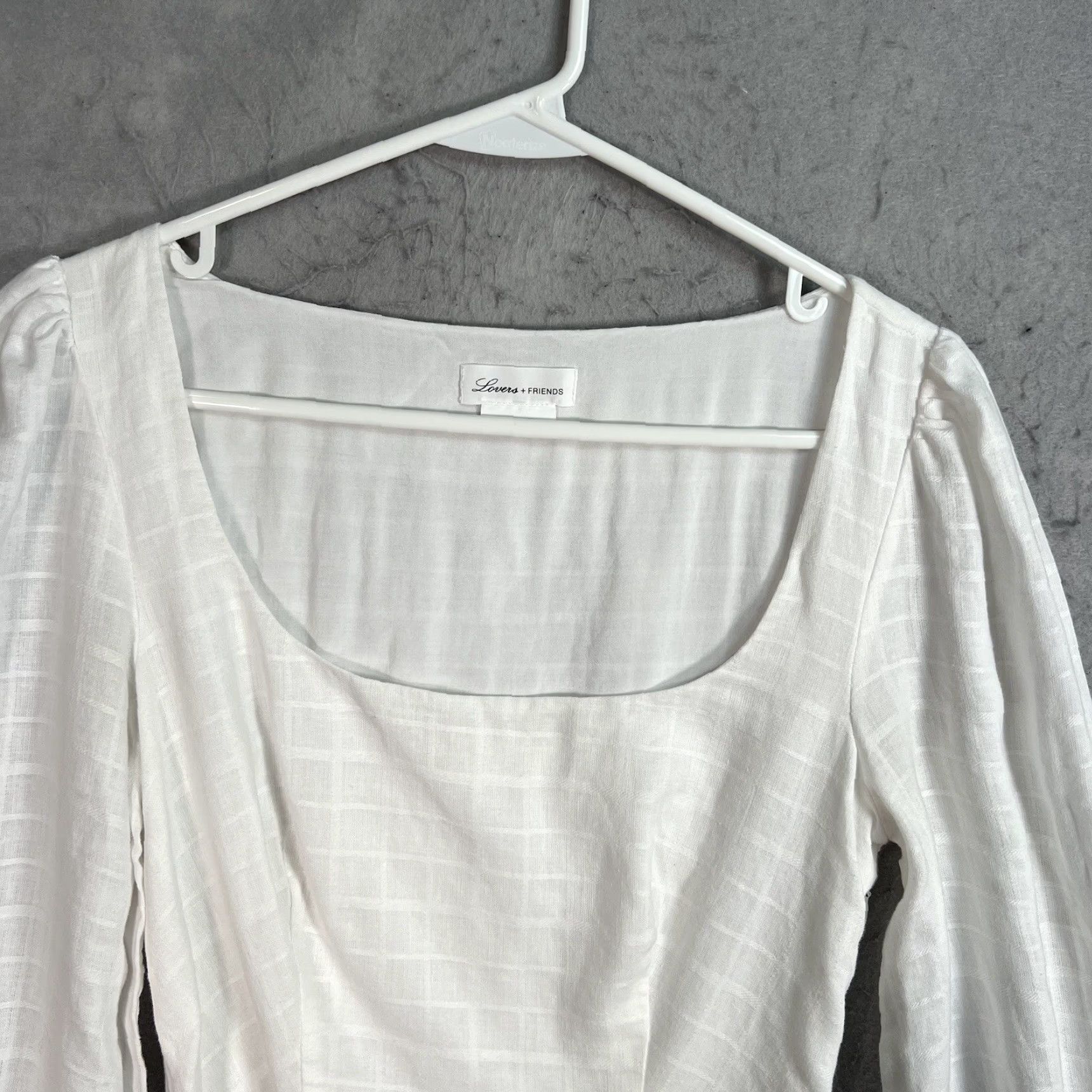 Vintage Lovers + Friends Dress Womens XS White One Shoulder Long Sleeve Tie Closure Mini Fashion Designer Party Cocktail Wedding Formal Size XS / US 0-2 / IT 36-38 - 4 Thumbnail