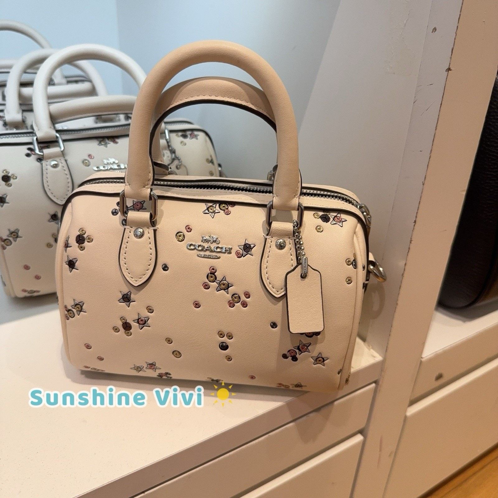 Coach NWT Coach Mini Rowan Crossbody Bag Star CCI68 Silver /CHALK Size ONE SIZE - 8 Thumbnail