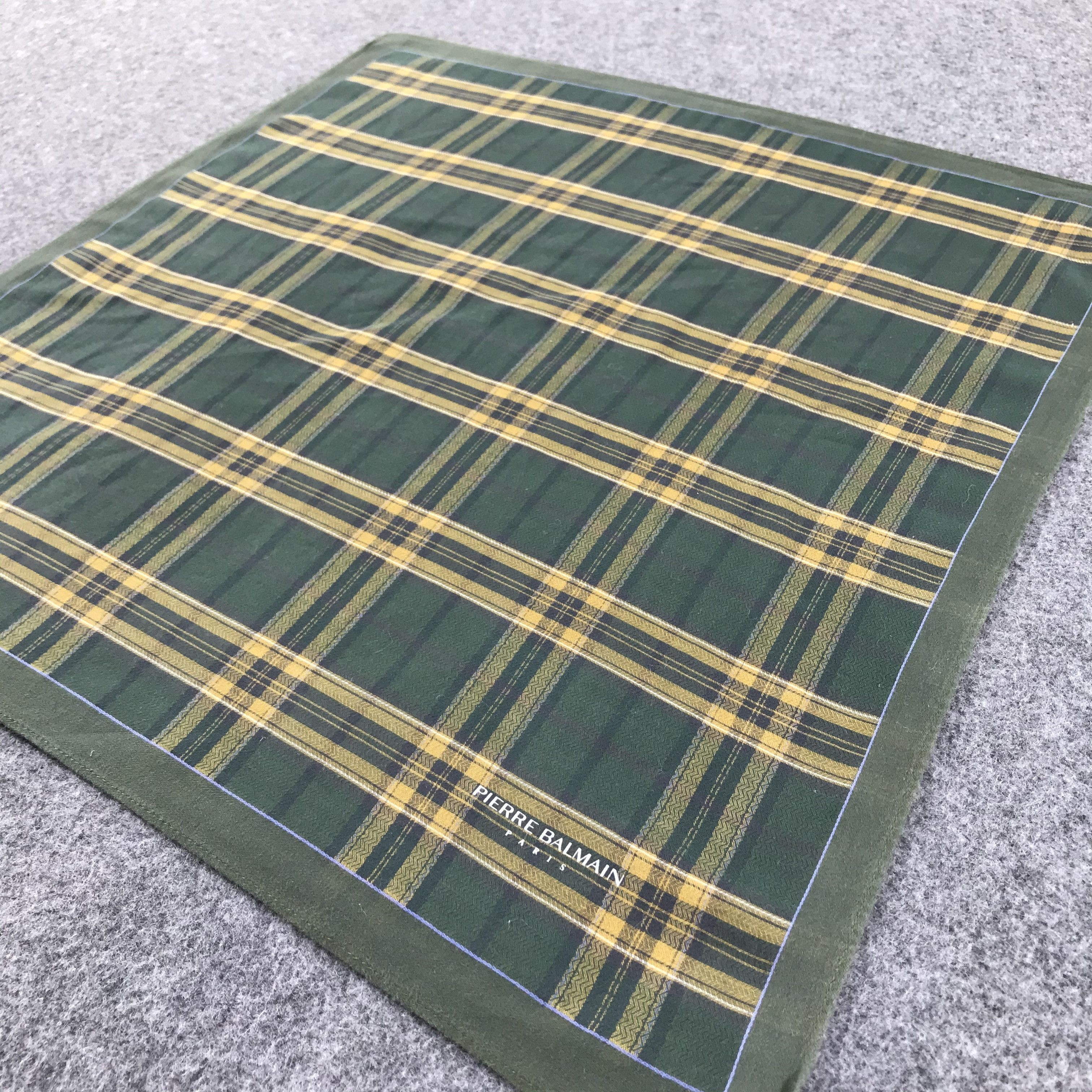 Vintage Pierre Balmain Tartan Handkerchief Neckerchief Bandana H352 Size ONE SIZE - 5 Thumbnail