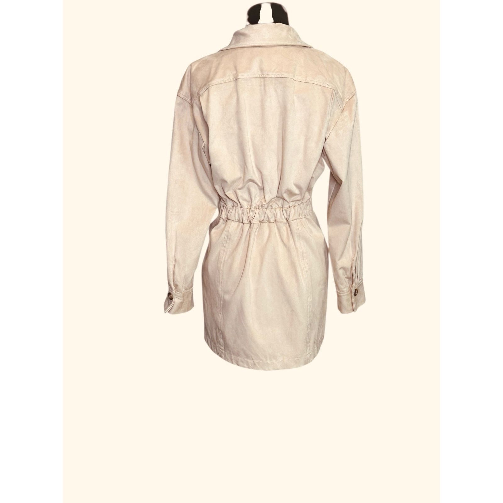 Zara Zara cream suede long sleeves shirt mini dress size Small Size S / US 4 / IT 40 - 12 Thumbnail