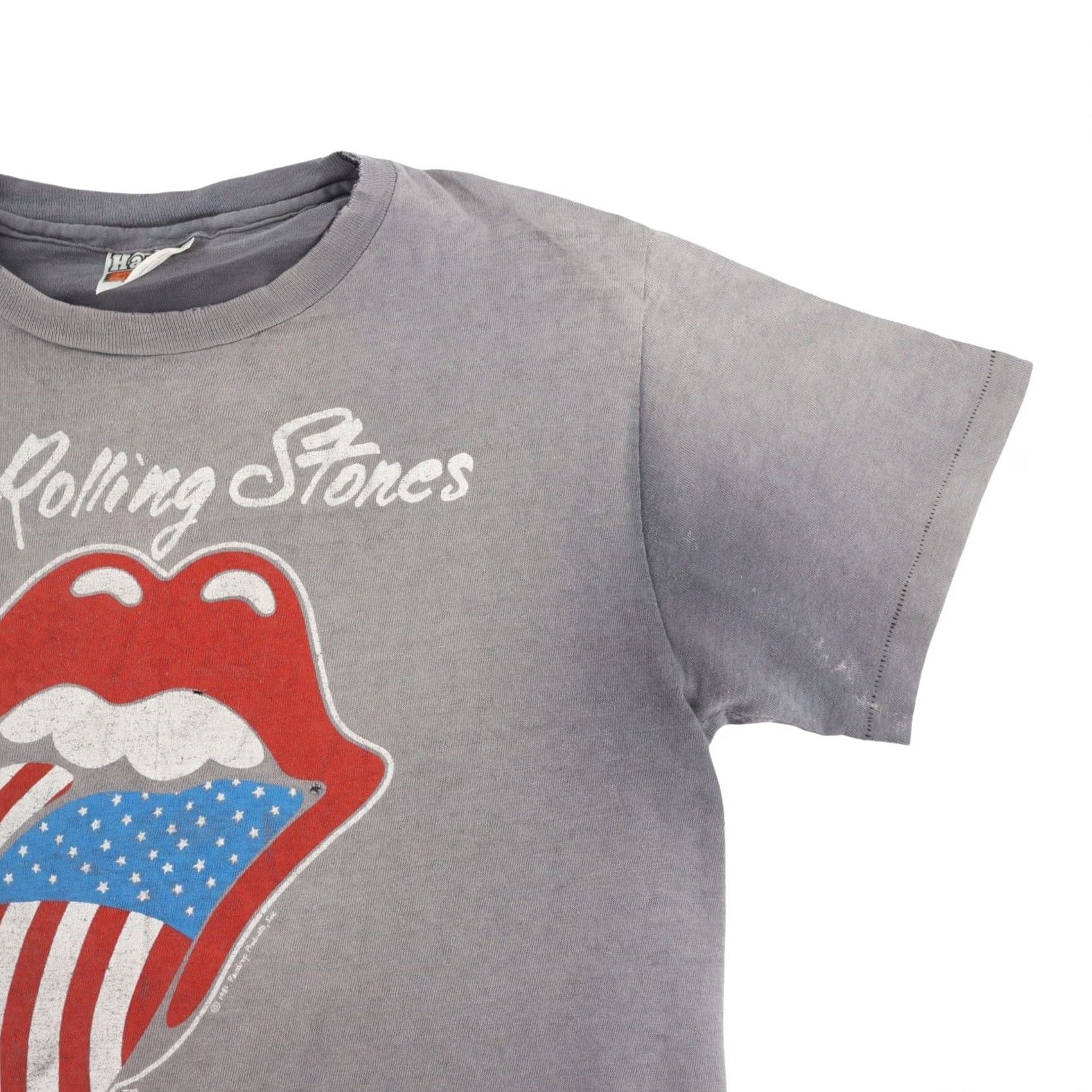 Vintage VINTAGE ROLLING STONES 1981 North American Tour Hanes Beefy T Shirt | Unisex | Gray | Large | Graphic Tee Size US L / EU 52-54 / 3 - 7 Thumbnail