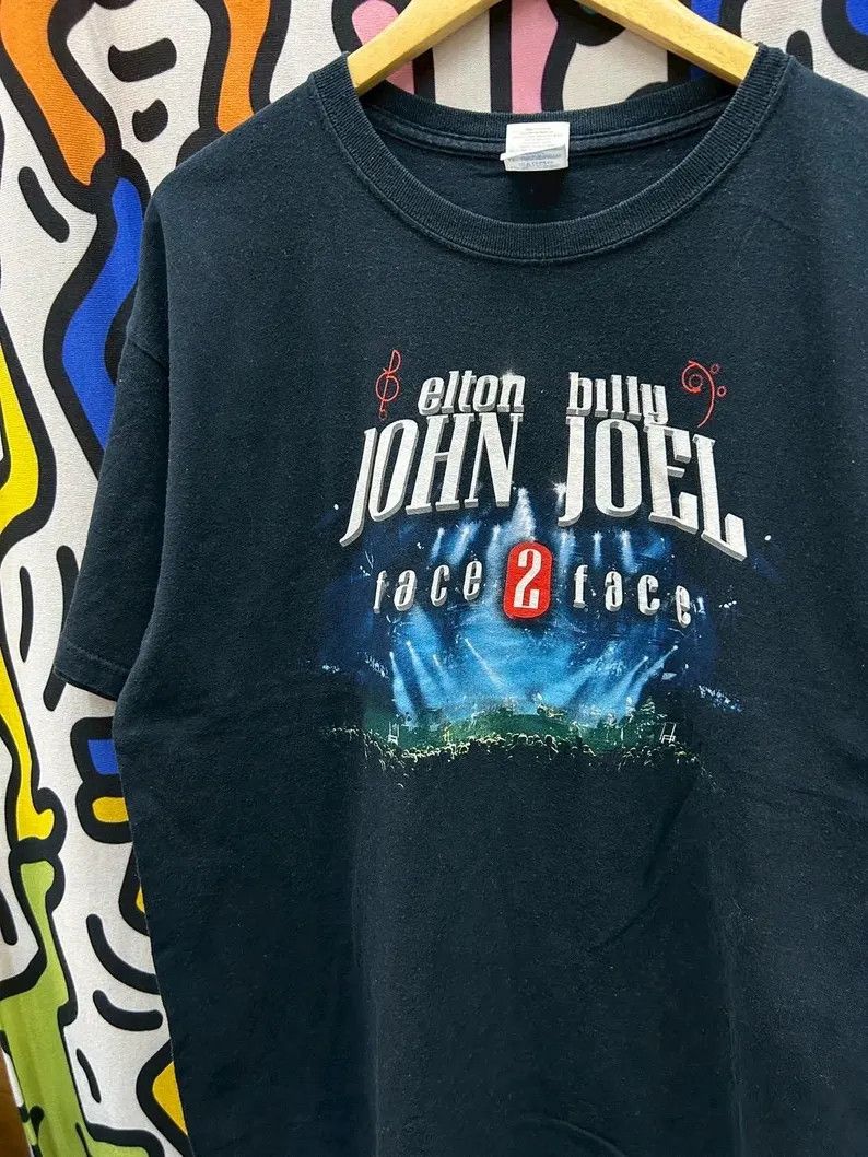 Vintage Vintage 2000s Elton John , Billie Joel tshirt size L Size US L / EU 52-54 / 3 - 1 Thumbnail
