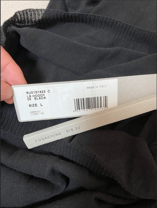 Rick Owens Rick Owens Men's Black Half-Zip Oversized Hoodie Size US L / EU 52-54 / 3 - 2 Thumbnail