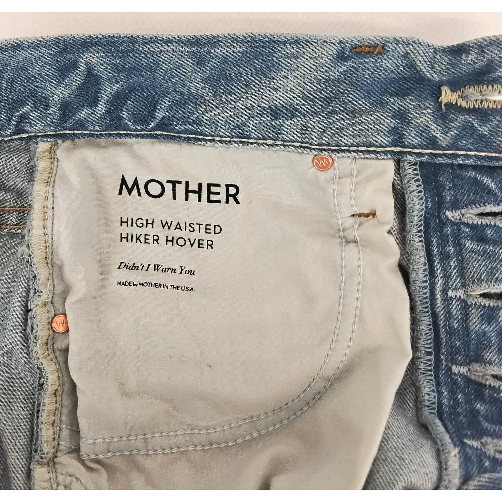 MOTHER Mother Hiker Hover Jeans Women's 26 Light Wash High Waist Size 26" / US 2 / IT 38 - 7 Thumbnail