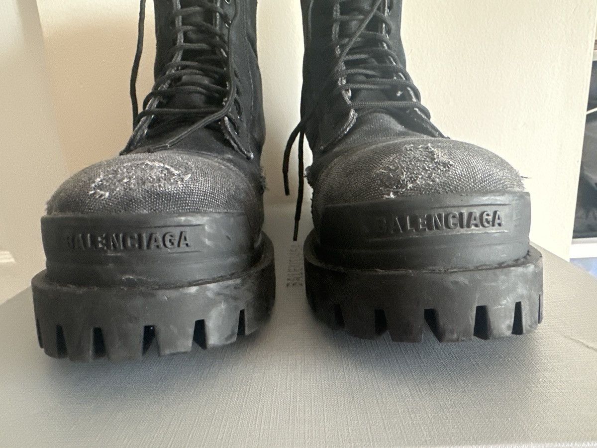Balenciaga Balenciaga Black Combat Canvas Strike Boots Size US 12 / EU 45 - 6 Thumbnail