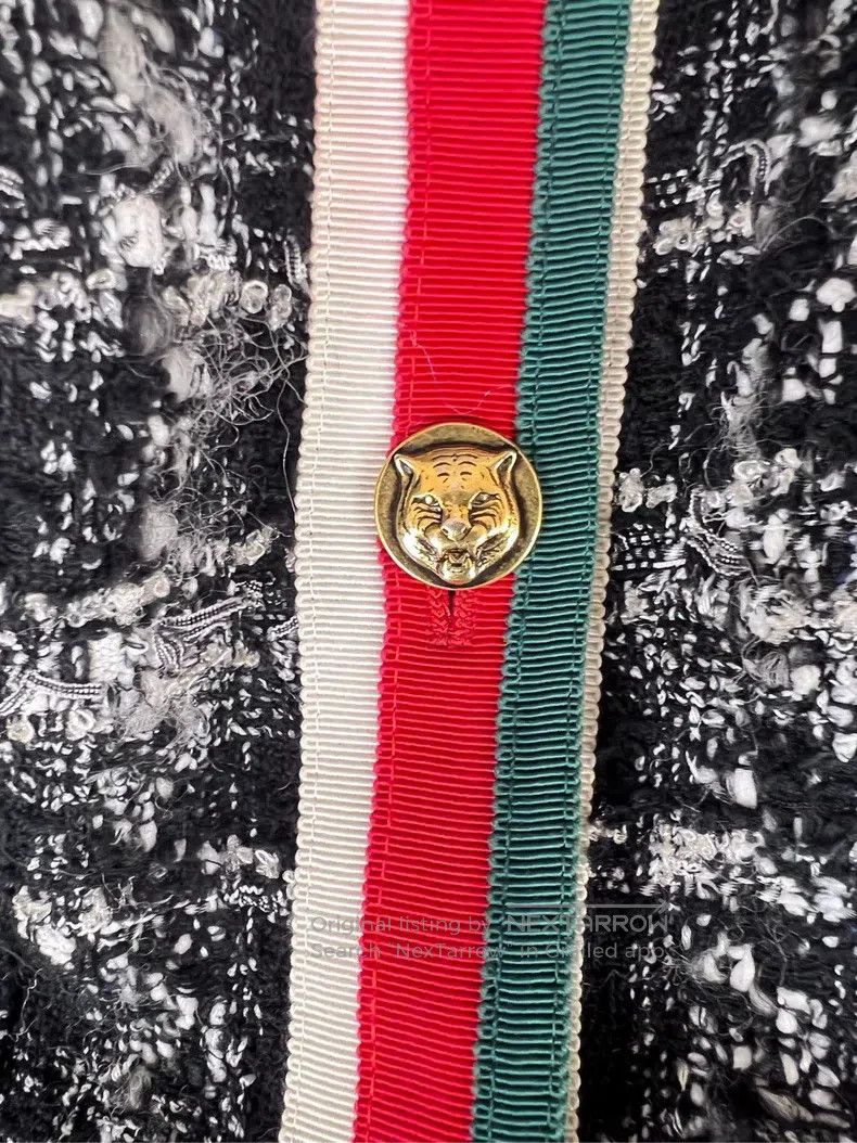 Gucci Gucci Soft tweed black and white plaid red and green edge Size XS / US 0-2 / IT 36-38 - 5 Thumbnail