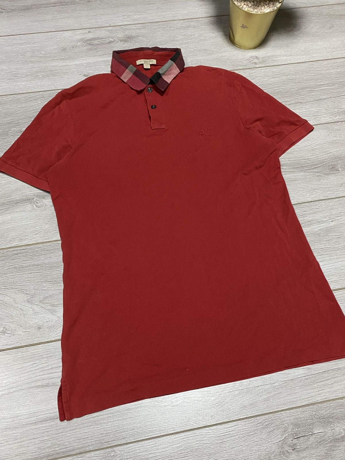 Burberry Burberry check neck shirt polo buttons Size US L / EU 52-54 / 3 - 3 Thumbnail