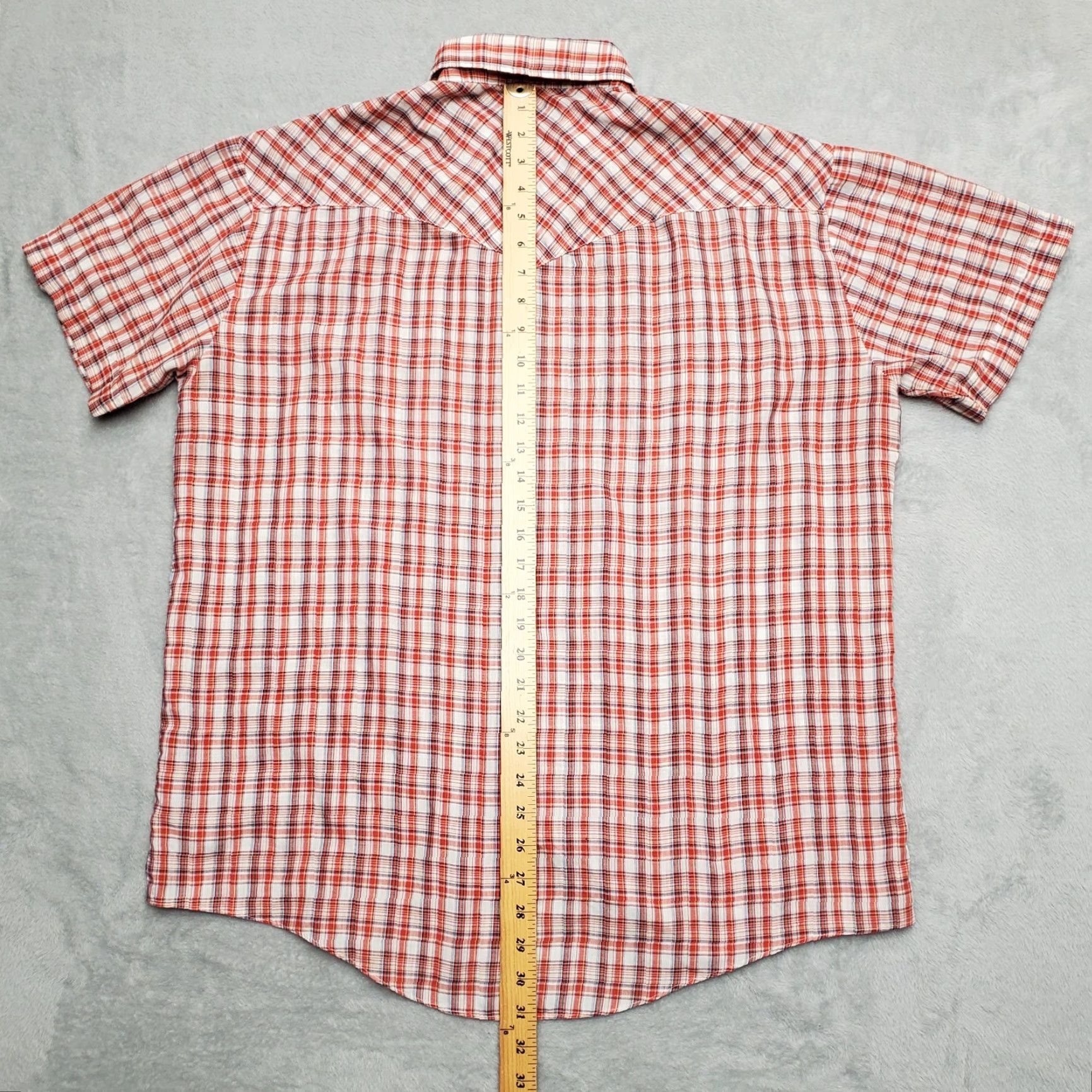 Vintage VINTAGE Country Shirt Works Shirt Mens XL Red Plaid Pearl Snap Western Shirt Size US XL / EU 56 / 4 - 5 Thumbnail