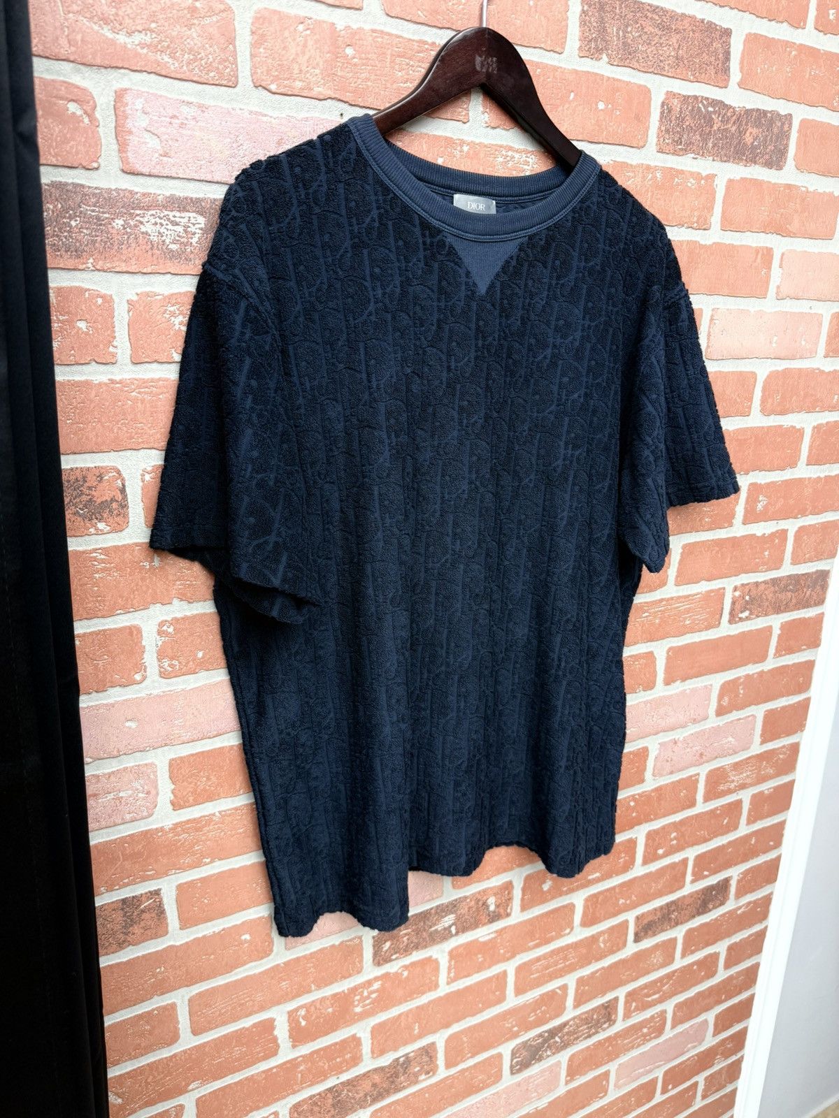 Dior Dior Blue Oblique Jacquard Towel T-Shirt Size Large 🔥 Size US L / EU 52-54 / 3 - 2 Thumbnail