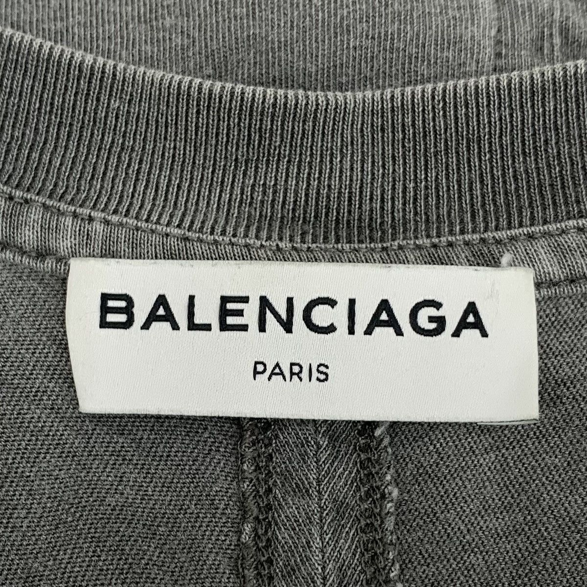 Balenciaga Balenciaga Washed Logo Printed Crew Neck T-Shirt K26WX Size US XS / EU 42 / 0 - 5 Thumbnail