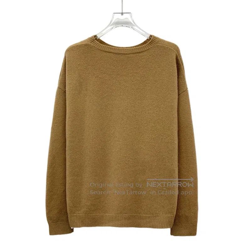 Max Mara Max Mara Brown Logo Letter Embroidered Cashmere Round Neck Size S / US 4 / IT 40 - 2 Thumbnail