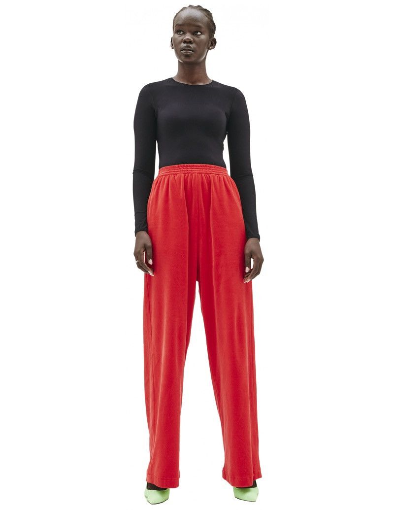 Balenciaga Red Velvet Balenciaga Homewear Pants Size 27" / US 4 / IT 40 - 1 Thumbnail