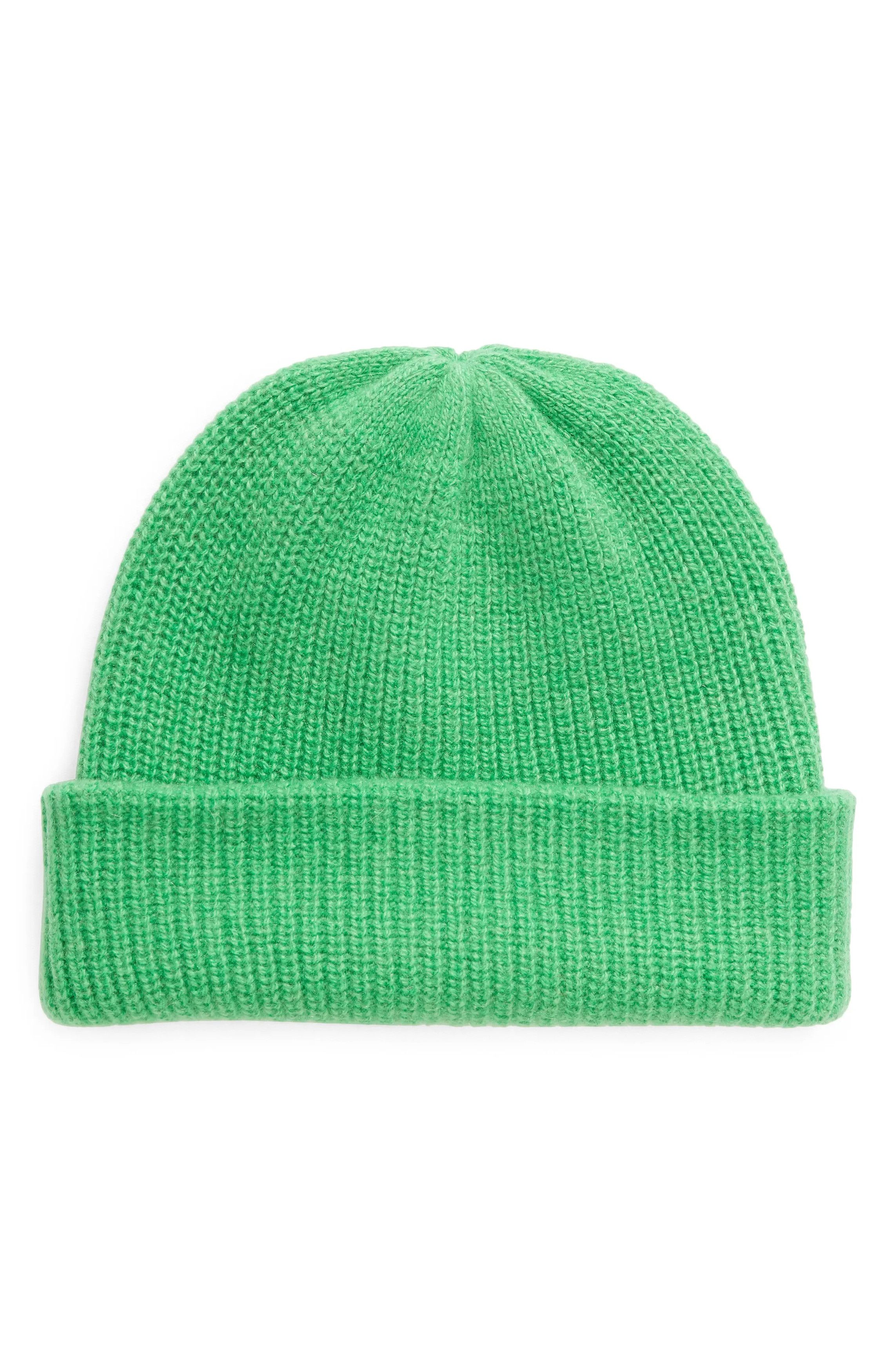 The Elder Statesman Cashmere Watchman Cap in Green, Men's