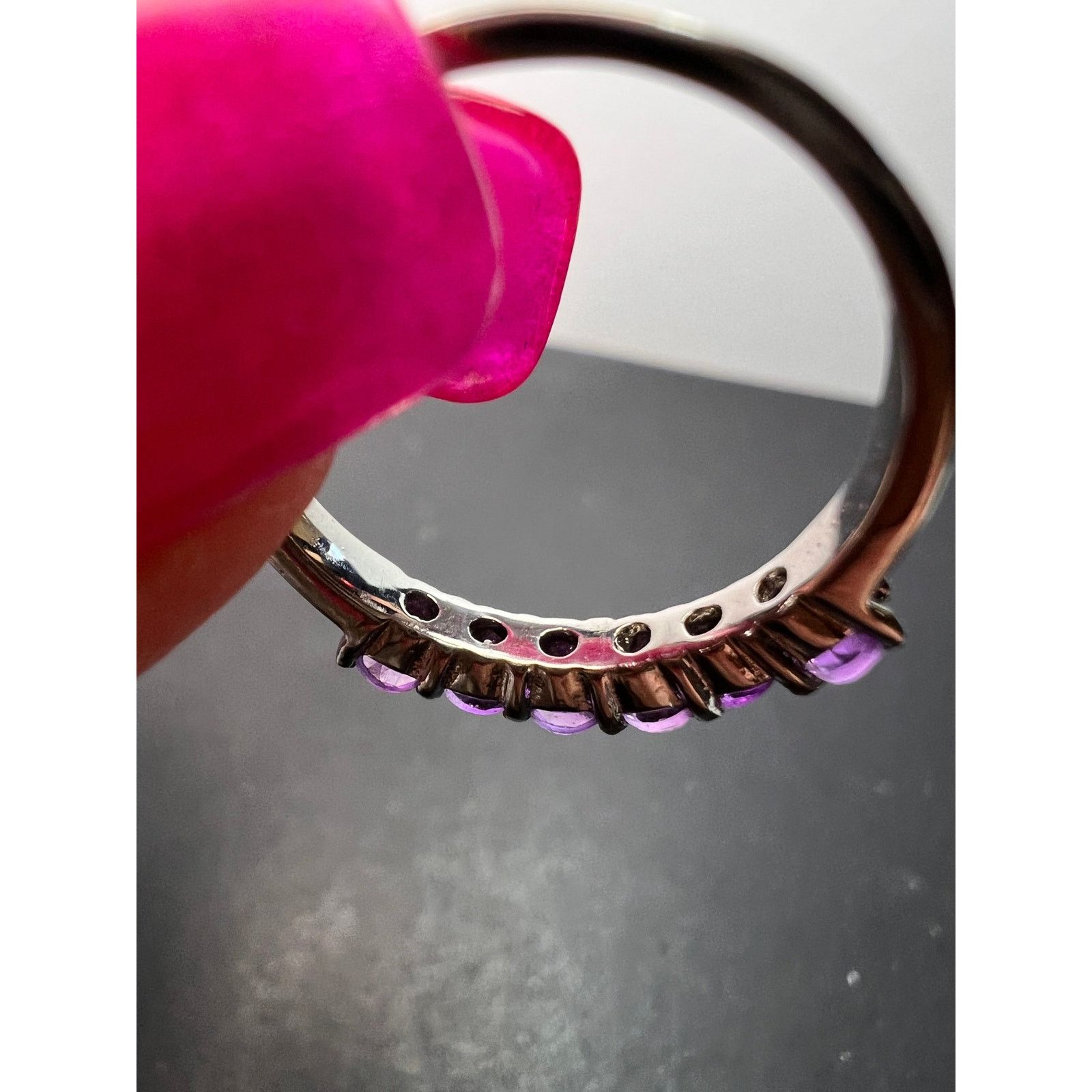 Other Stainless steel amethyst ring size 9 Size ONE SIZE - 9 Thumbnail