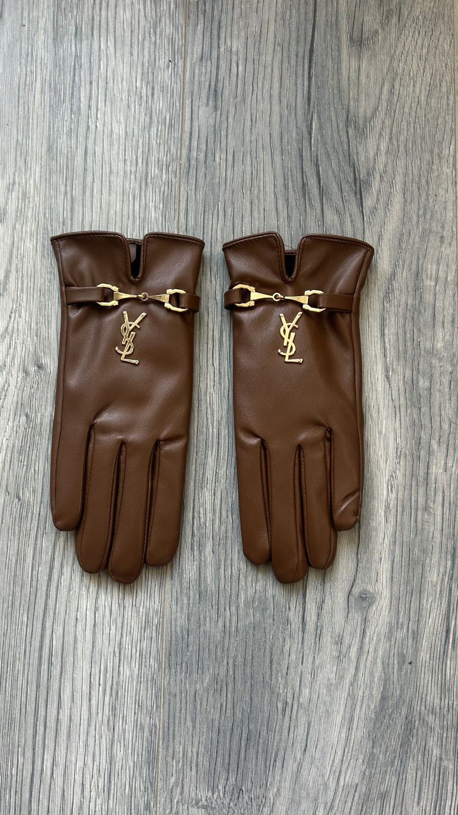 Saint Laurent Paris YSL Rive Gauche Nappa Leather Gloves Size ONE SIZE - 9 Thumbnail