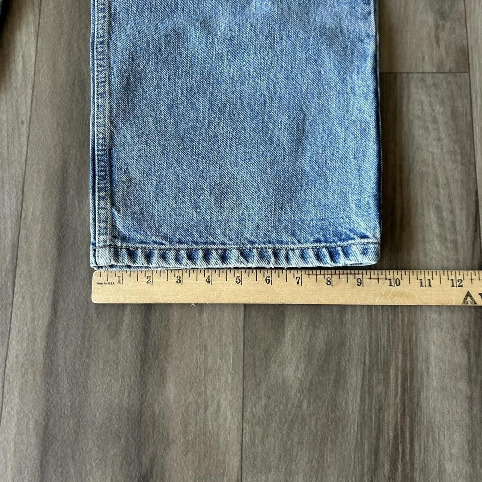Izod Vintage Light Wash Baggy blue denim jeans wide leg 40/30 Size US 40 / EU 56 - 6 Thumbnail