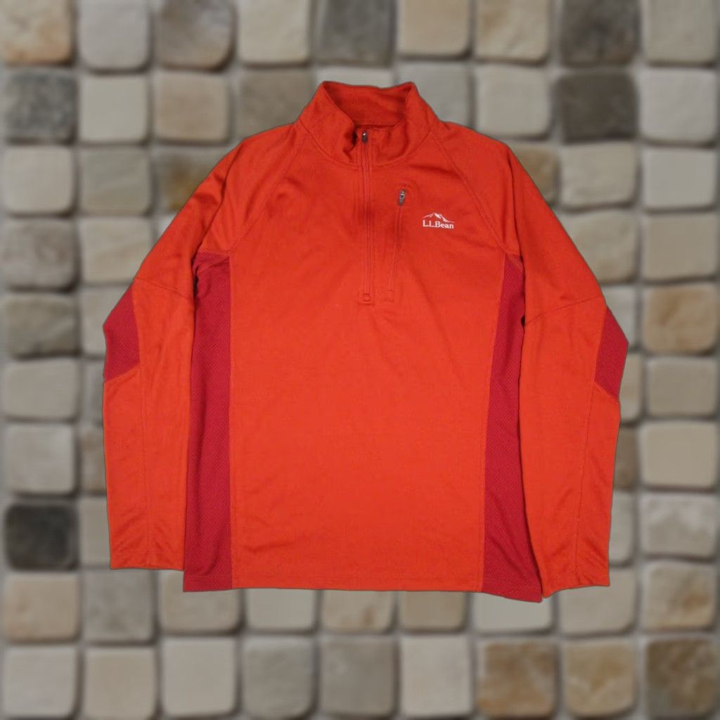 Vintage L.L.Bean Sweater Mens Small Red Hiking Quarter Zip Shirt Size US S / EU 44-46 / 1 - 1 Thumbnail