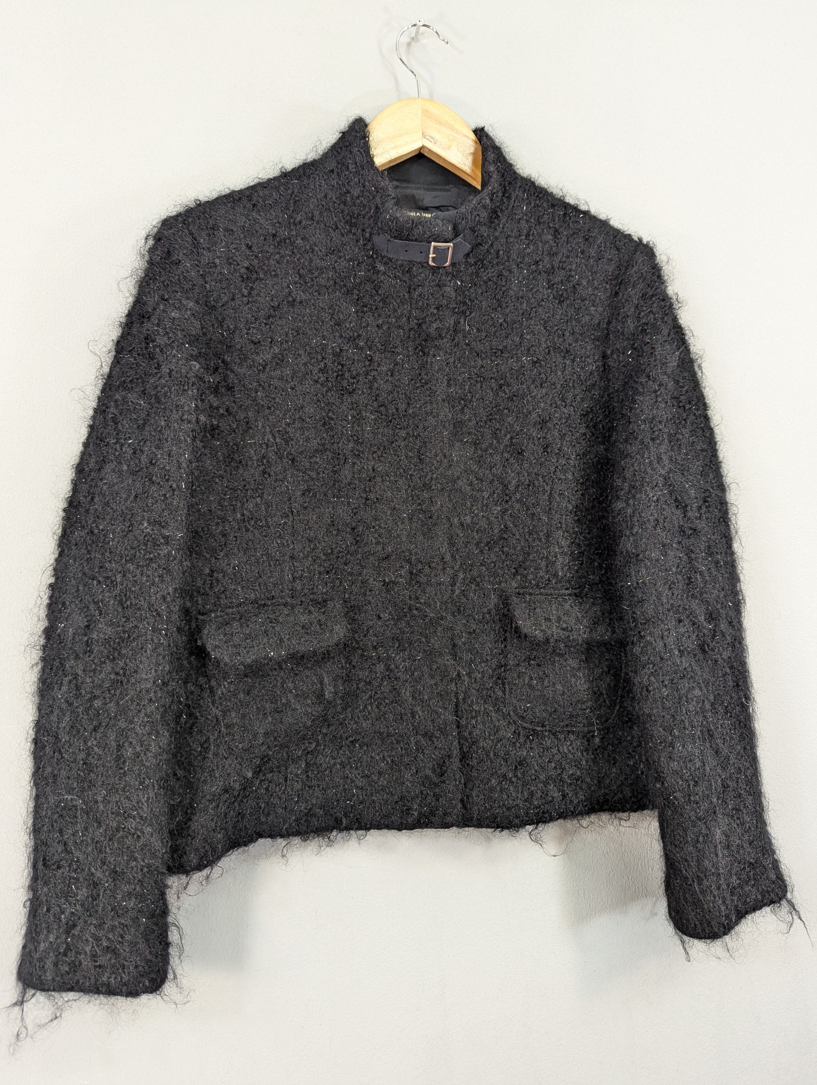 Designer × Japanese Brand × Linea Linea Urbano Hair Zipper Cropped Black Jacket Ifsixwasnine Size L / US 10 / IT 46 - 3 Thumbnail