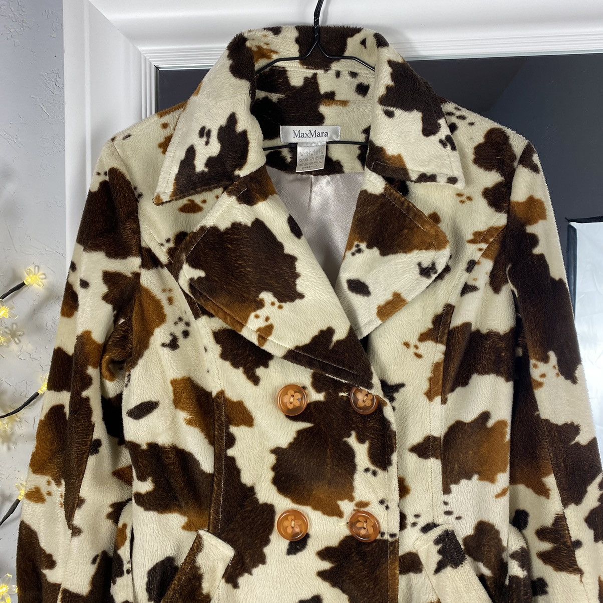 Max Mara RARE MAX MARA COW COLOUR WAY WOOL COAT Size S / US 4 / IT 40 - 2 Thumbnail