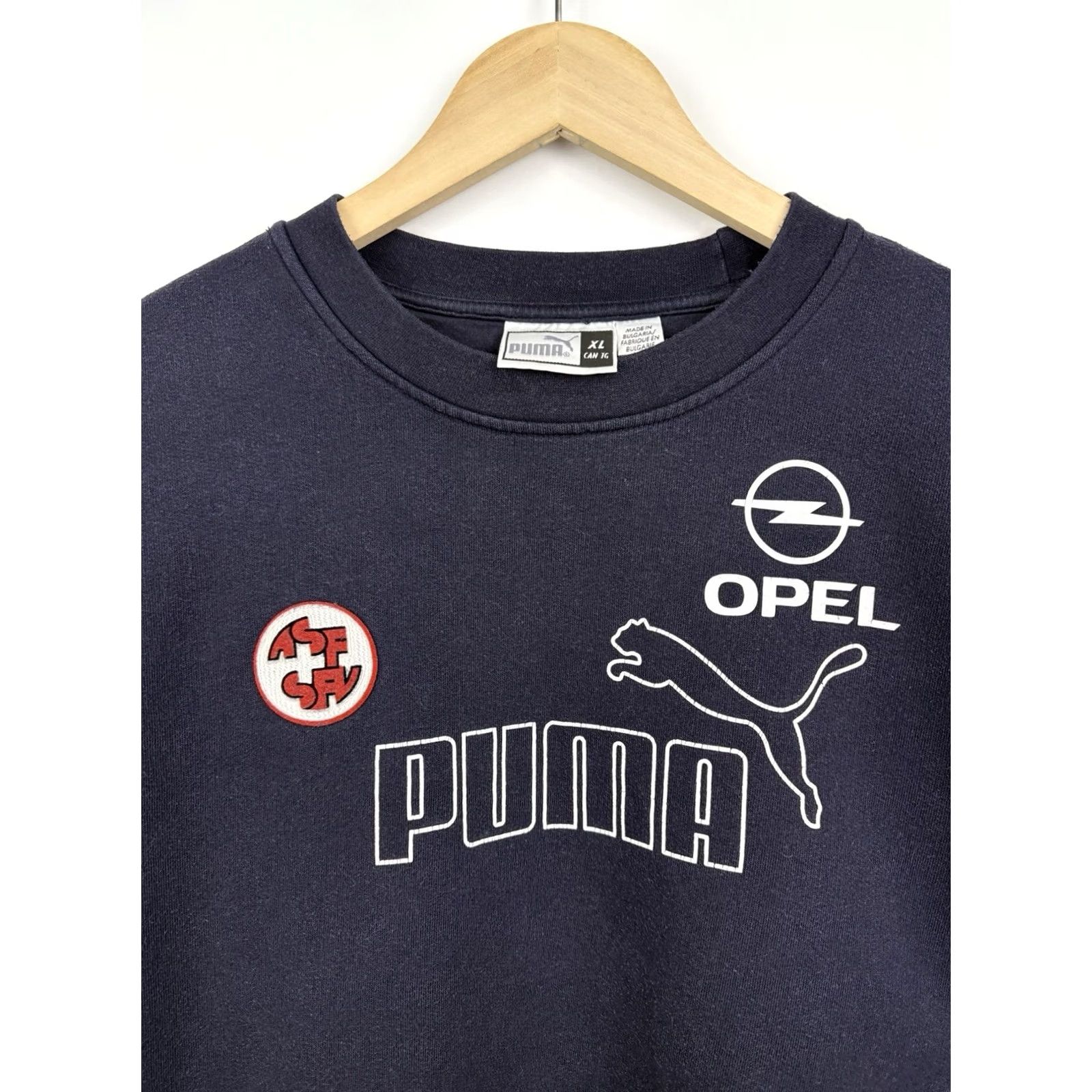 Puma VINTAGE Puma Switzerland Opel Suisse Soccer Sweatshirt XL Men Dark Blue 90s Pullover Size US XL / EU 56 / 4 - 5 Thumbnail