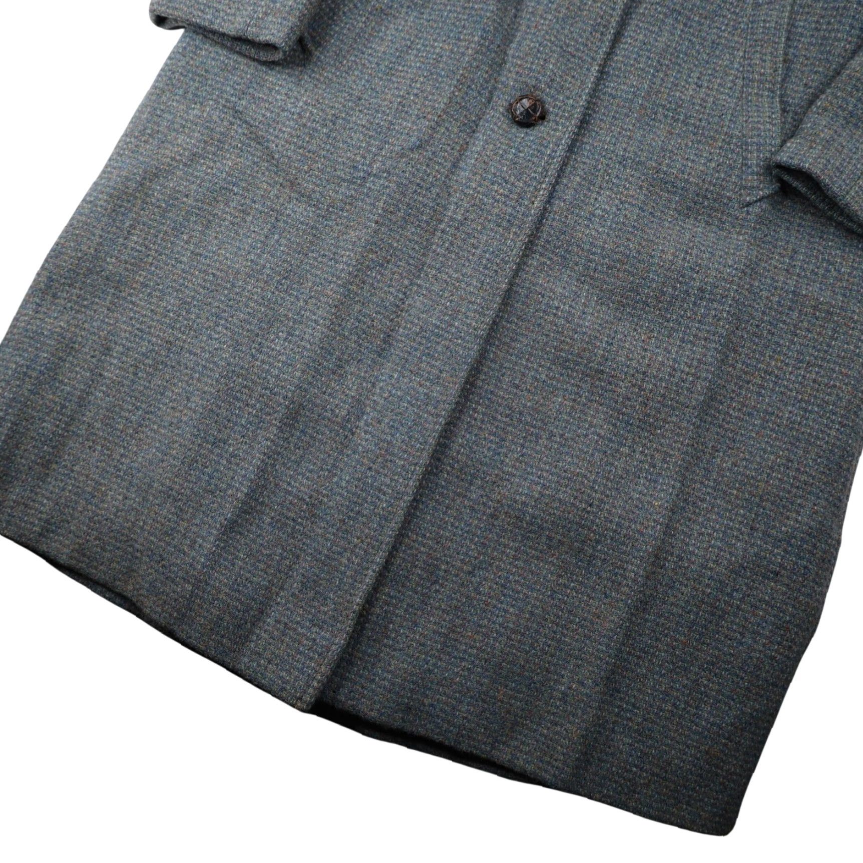 Harris Tweed VINTAGE Harris Tweed for Tar-Shire Womens Large Overcoat Blue Size L / US 10 / IT 46 - 4 Thumbnail