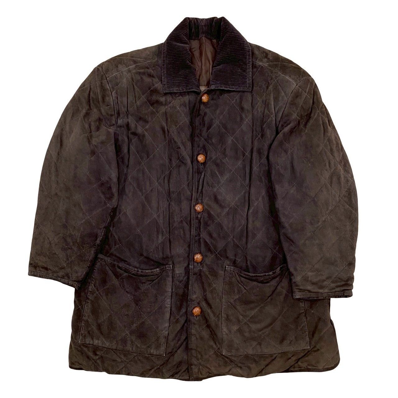 Loewe Loewe Loewe Quilted Suede Leather Corduroy Outerwear Leather Outerwear DUTY FREE for USA Size ONE SIZE - 1 Thumbnail