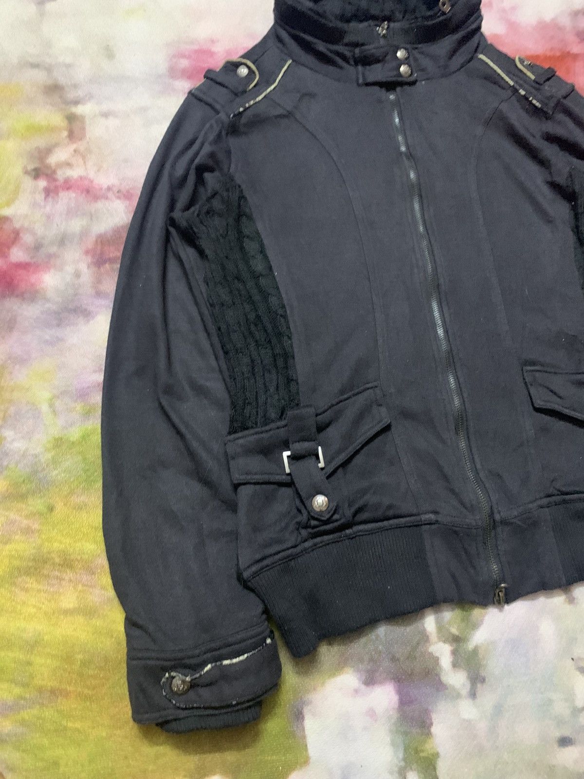 In The Attic Black Goth Utility Jacket Strap Detail LGB GOA Archive Size US M / EU 48-50 / 2 - 3 Thumbnail