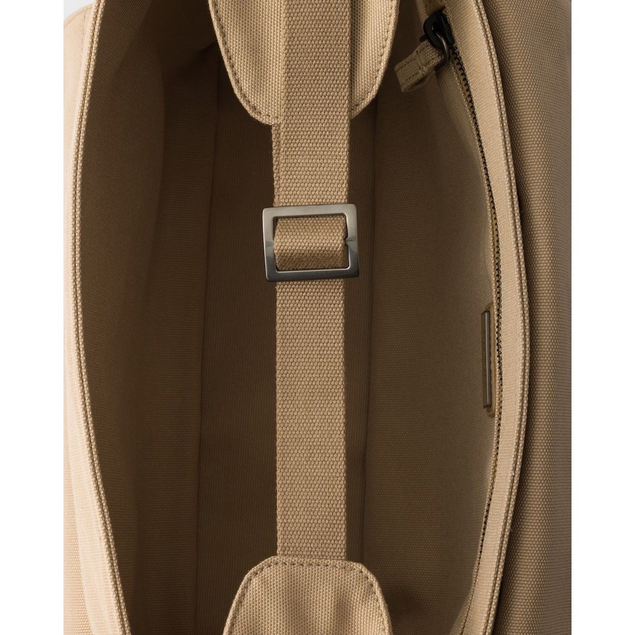 Prada PRADA $3050 Desert Beige Canvas Shoulder Bag New & Authentic Size ONE SIZE - 4 Thumbnail
