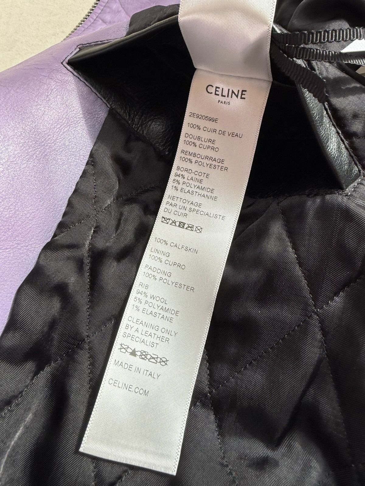 Celine $6.4k FW21 Celine multicolour leather biker jacket couture Size US L / EU 52-54 / 3 - 24 Thumbnail