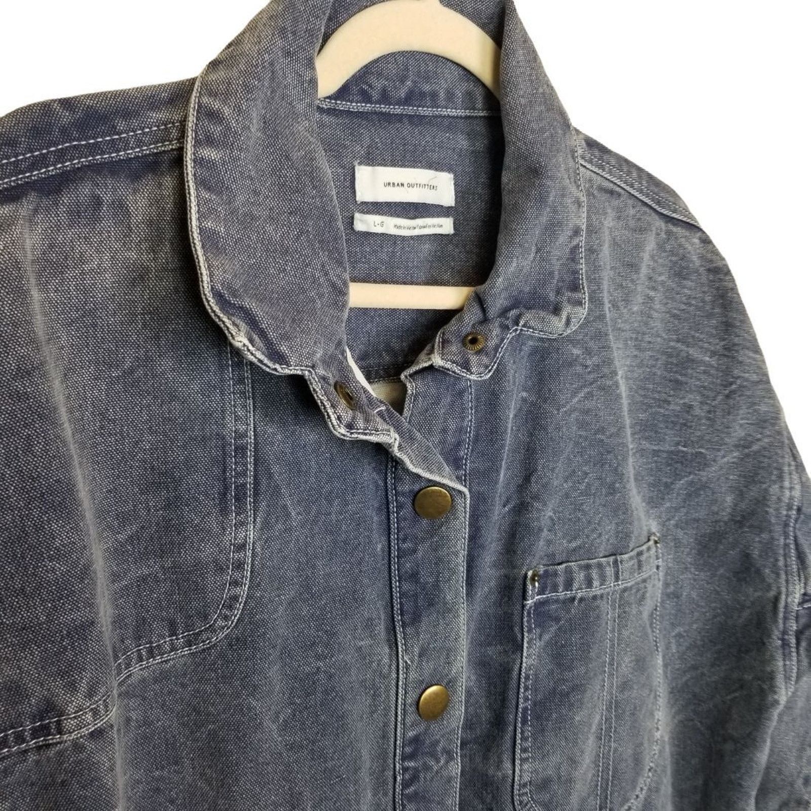Urban Outfitters Urban Outfitters Womens Boxy Denim Jacket Snap Front L Y2K Size L / US 10 / IT 46 - 4 Thumbnail