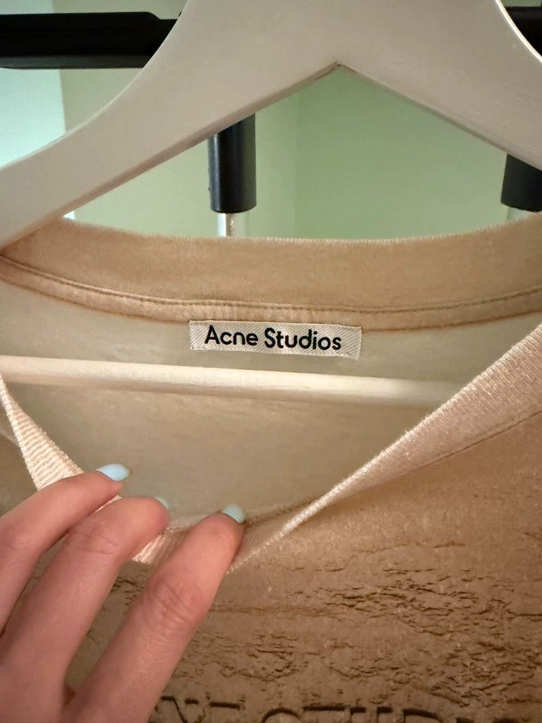Acne Studios Acne Studios Sandy beige logo summer-themed long-sleeved s Size L / US 10 / IT 46 - 3 Thumbnail