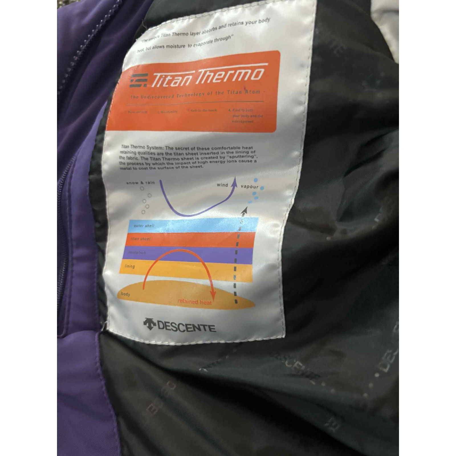 Descente Descente Zip Up Insulated Quilted Lined Ski Jacket Purple 8 Size M / US 6-8 / IT 42-44 - 14 Thumbnail