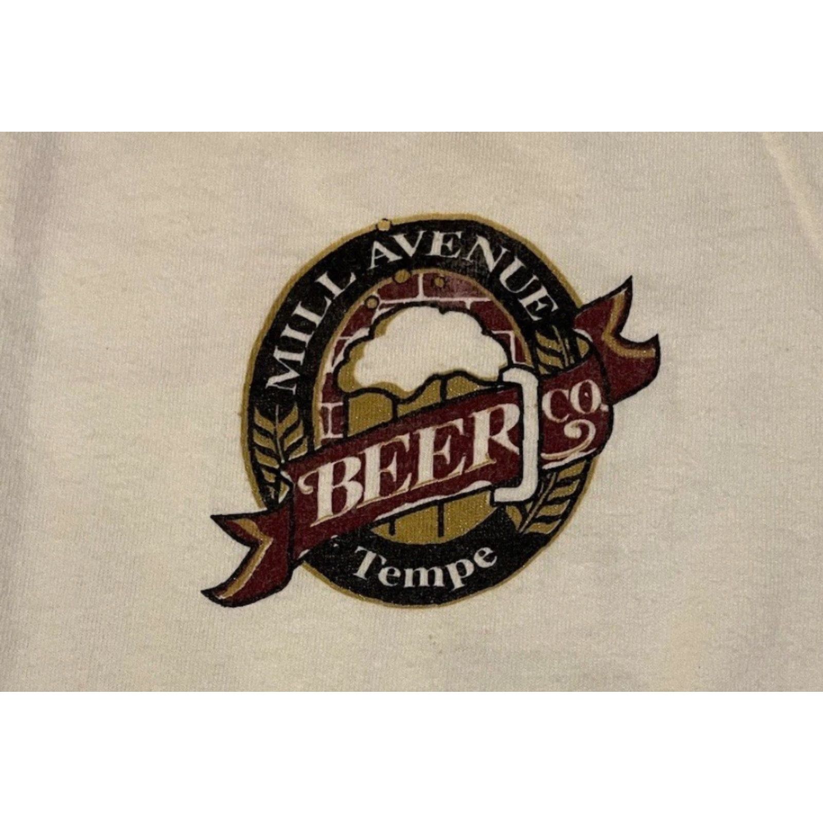 CO VINTAGE 90s Mill Ave Beer Co Faded Oktoberfest Shirt XL Tempe Arizona Bar ASU Grunge Shirt Men XL White Striped 80s Retro Rock Punk Drinking Size US XL / EU 56 / 4 - 5 Thumbnail