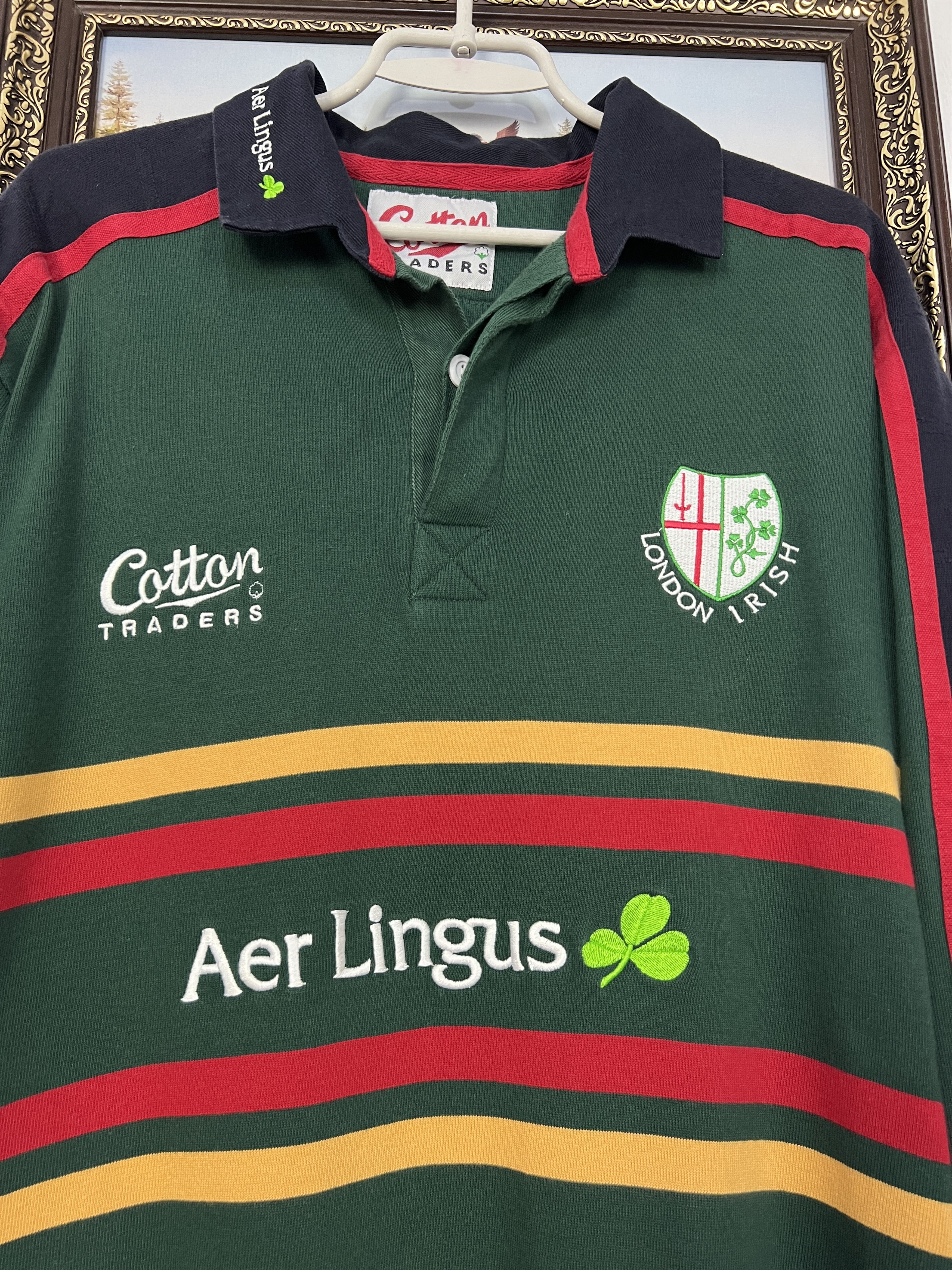 Cotton Traders Vintage 90's Cotton Traders London Irish Rugby Jersey Size US L / EU 52-54 / 3 - 3 Thumbnail