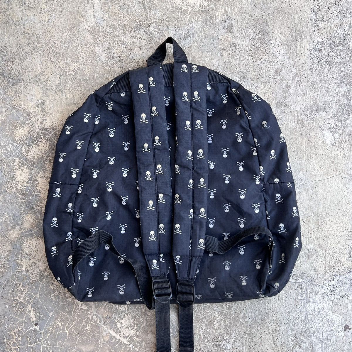 Japanese Brand Octopus Army Skull And Crossbones Patern Nylon Backpack Size ONE SIZE - 4 Thumbnail