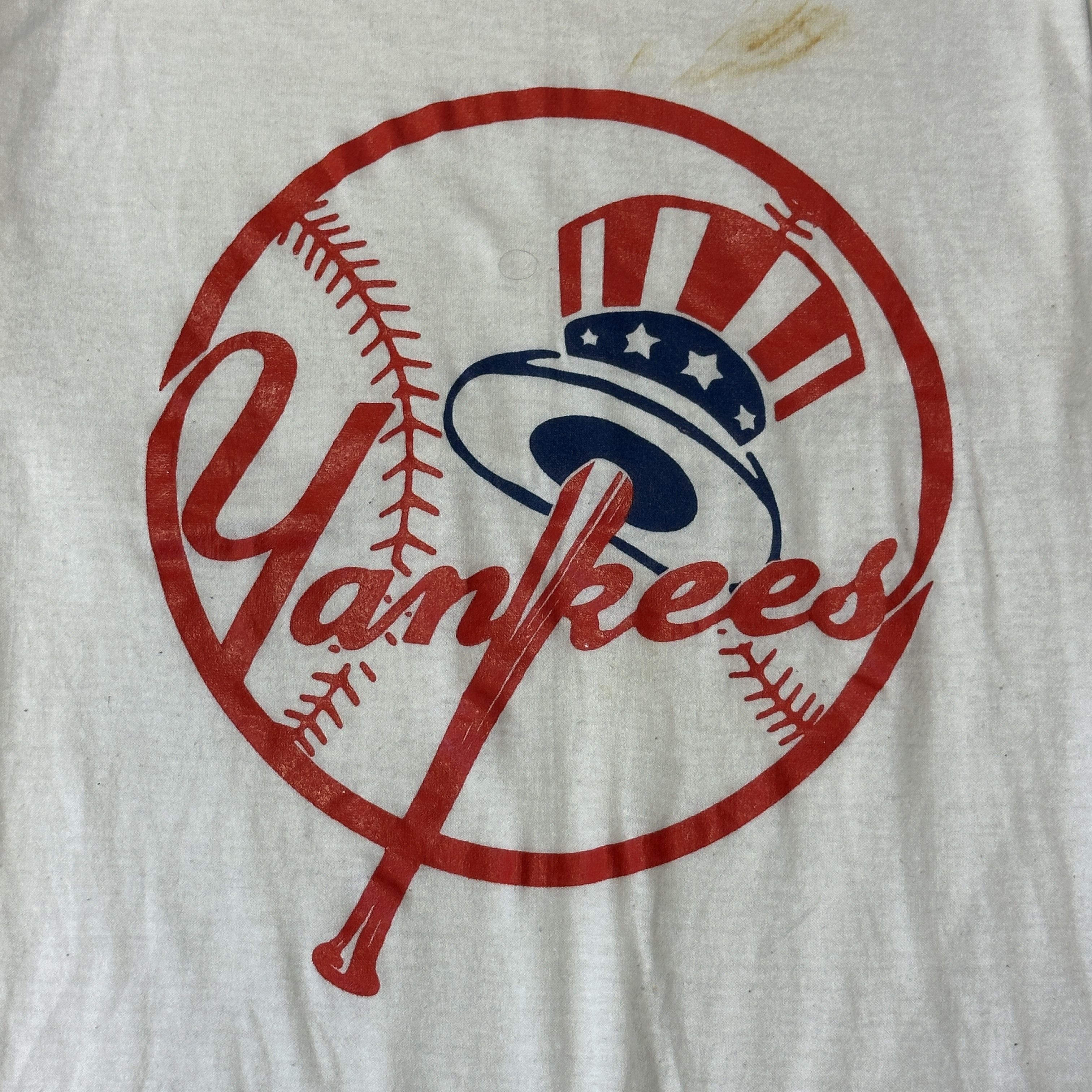 Jerzees Vintage Jerzees Yankees Ringer T-Shirt Size S 80s Size US S / EU 44-46 / 1 - 2 Thumbnail