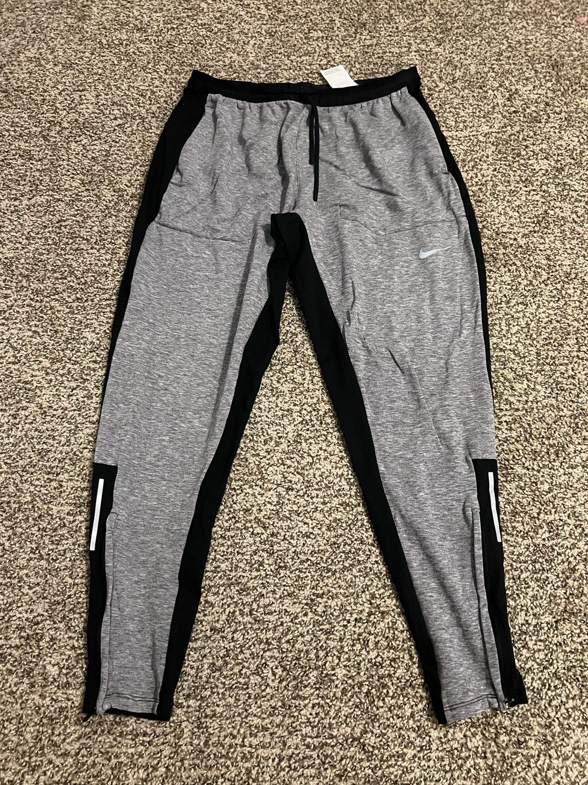 Nike Nike Running Pants Grey & Black Size Medium Size US 34 / EU 50 - 1 Thumbnail