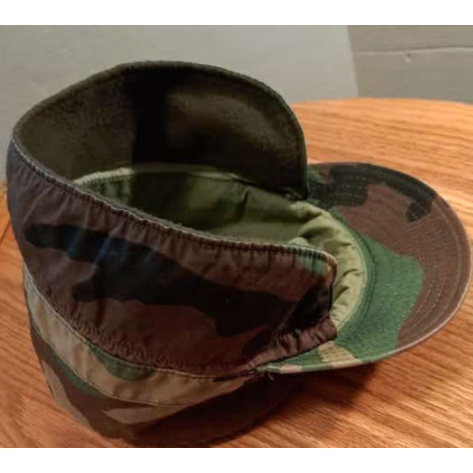Vintage Military Camouflage Fishing Field Hat 7 3/4 Insulated Ear Flaps Mens Camouflage Cotton Baseball Cap Size ONE SIZE - 3 Thumbnail