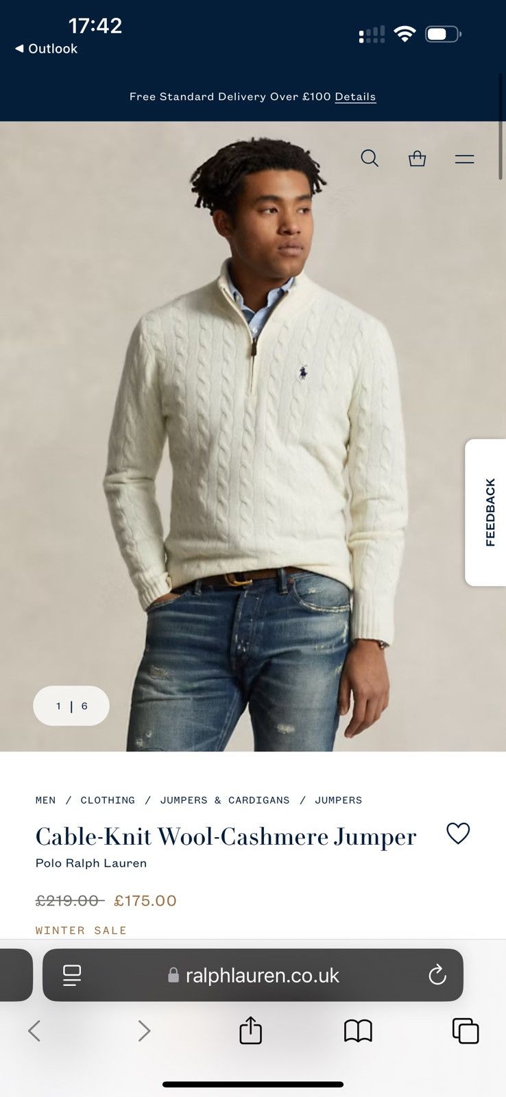 Polo Ralph Lauren Ralph Lauren Cable-Knit Wool-Cashmere Jumper Size US M / EU 48-50 / 2 - 3 Thumbnail