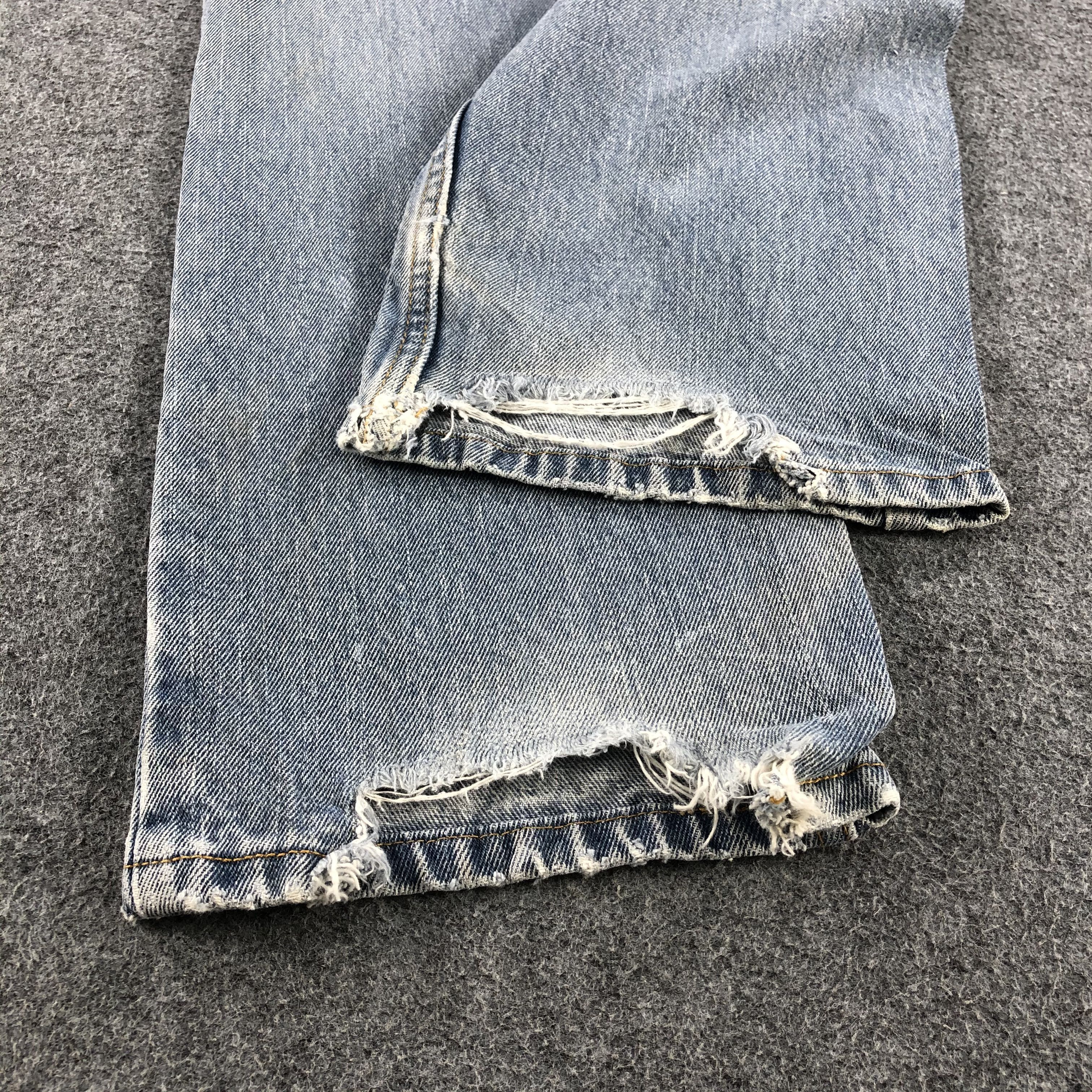 Levi's Light Wash Vintage Levis 505 Distress Jeans-J1187 Size US 34 / EU 50 - 6 Thumbnail