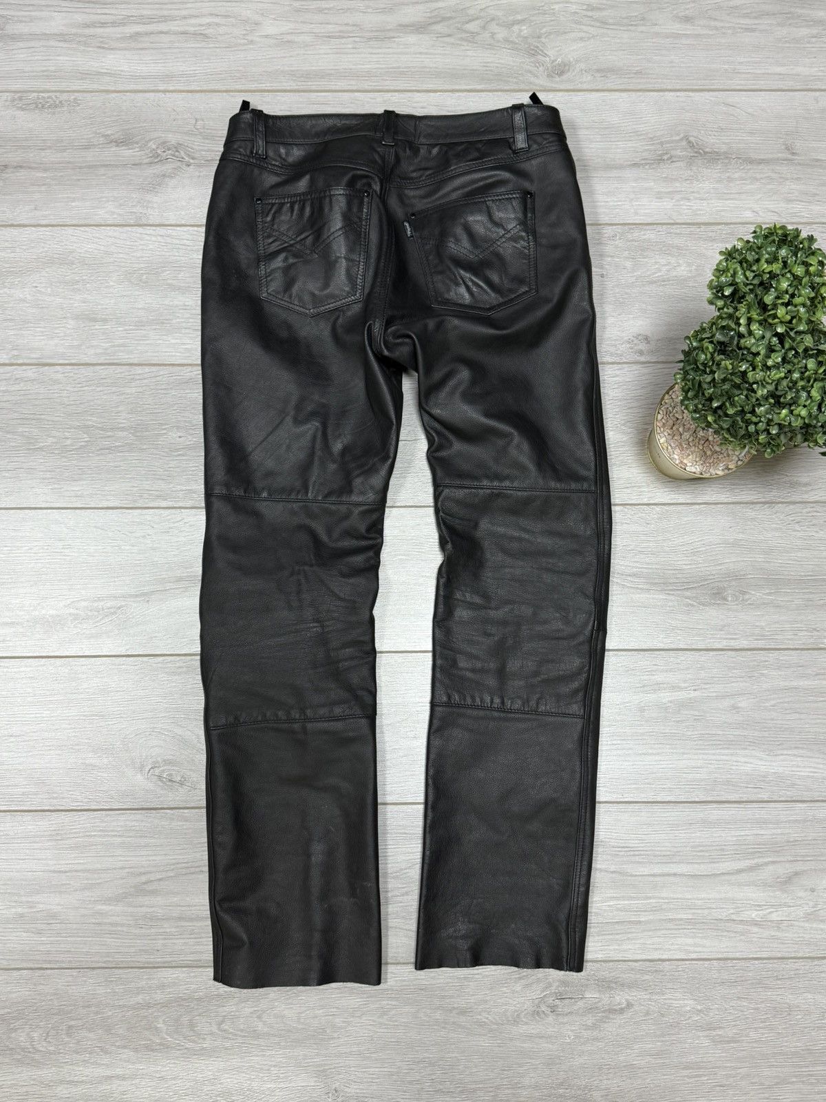 Vintage Polo racing vintage leather pants straight 36 size Size US 36 / EU 52 - 8 Thumbnail