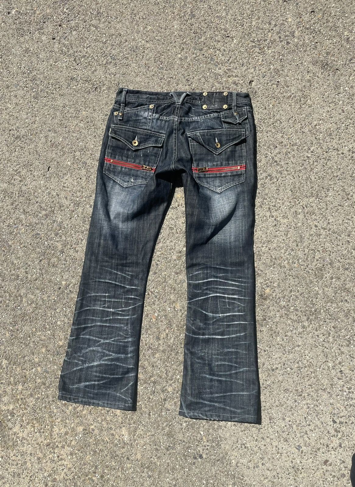If Six Was Nine × Japanese Brand × Le Grande Bleu (L.G.B.) Semantic Design contrast fade flare denim Size US 32 / EU 48 - 4 Thumbnail