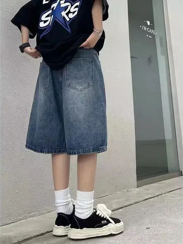 Japanese Brand Retro loose wide leg denim shorts Size US 32 / EU 48 - 3 Thumbnail