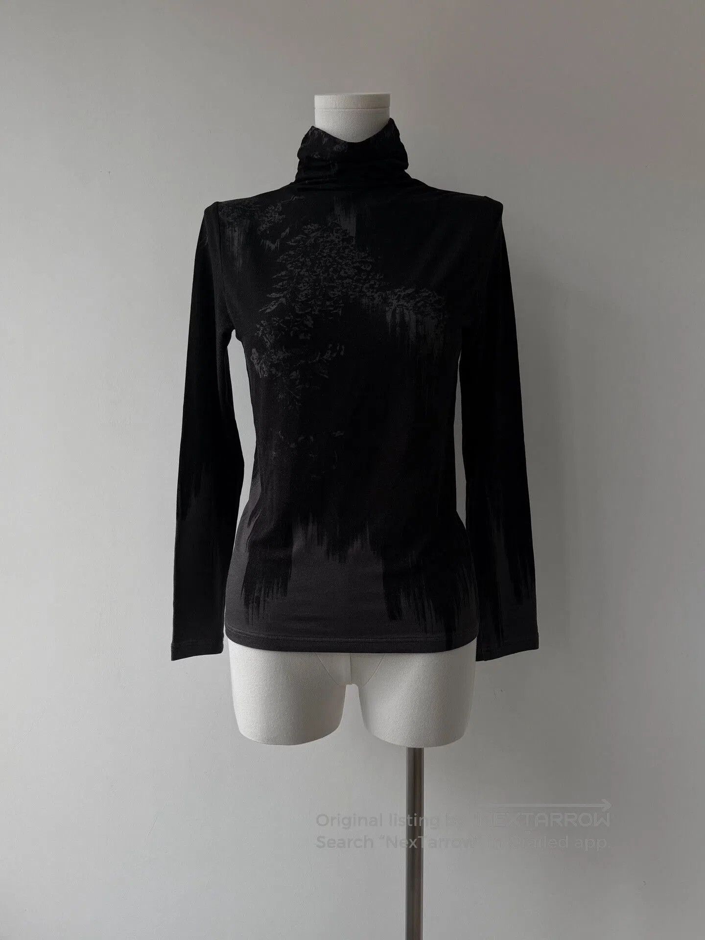 Y's black mock neck long sleeve top. Size M / US 6-8 / IT 42-44 - 2 Thumbnail