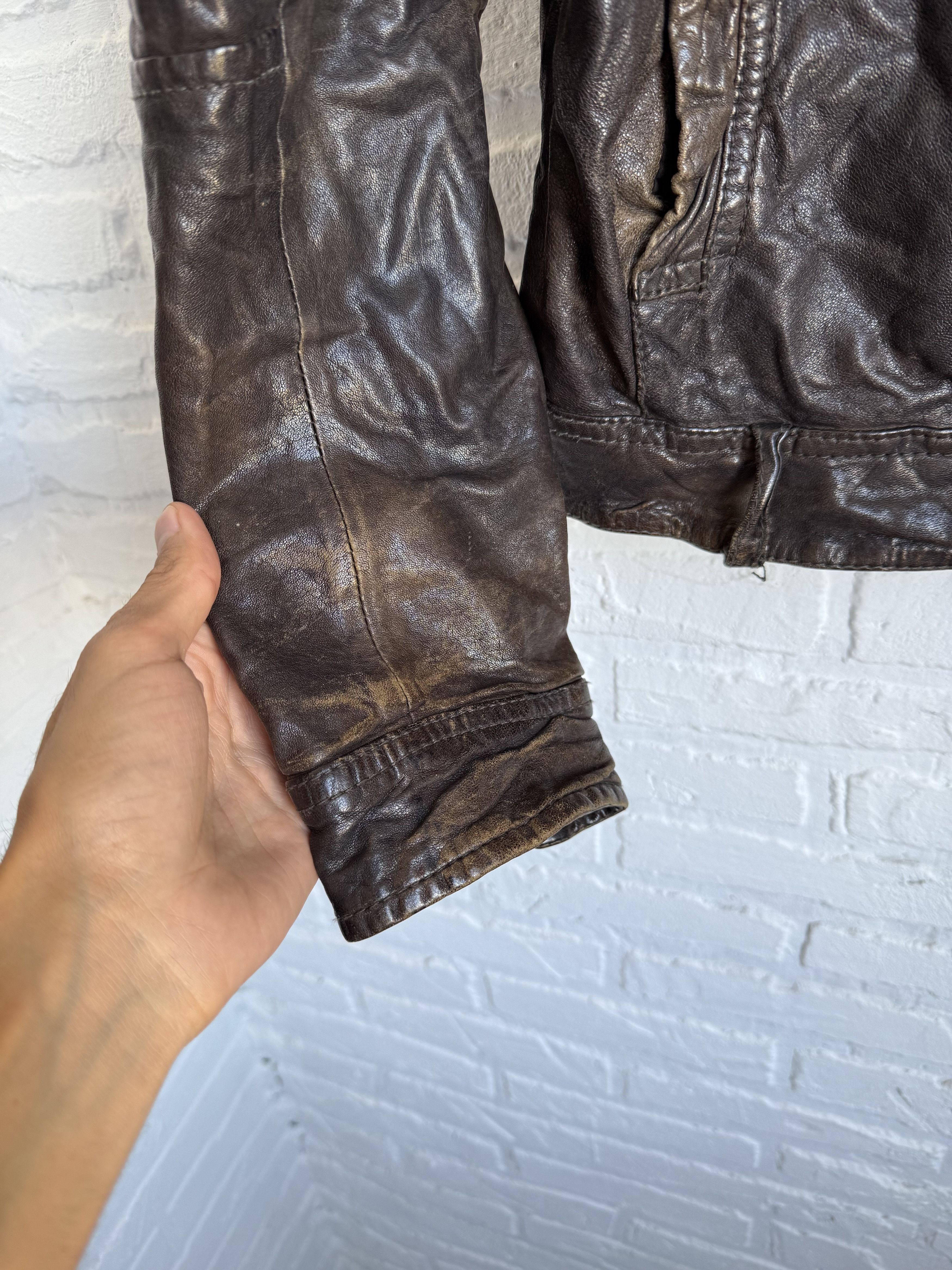 Allsaints Allsaints gradient brown black leather jacket Size US XL / EU 56 / 4 - 6 Thumbnail