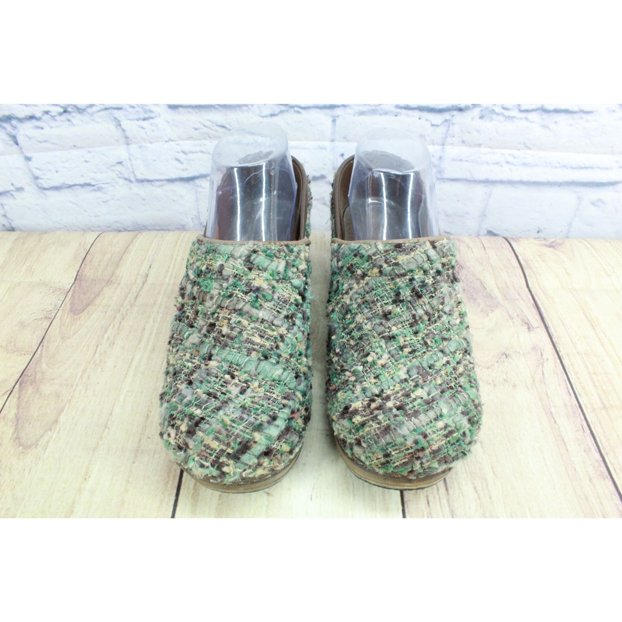 Other Sanita Women’s Green Brown Earth Colored Textile Fabric Clog Size US 8 / IT 38 - 5 Thumbnail