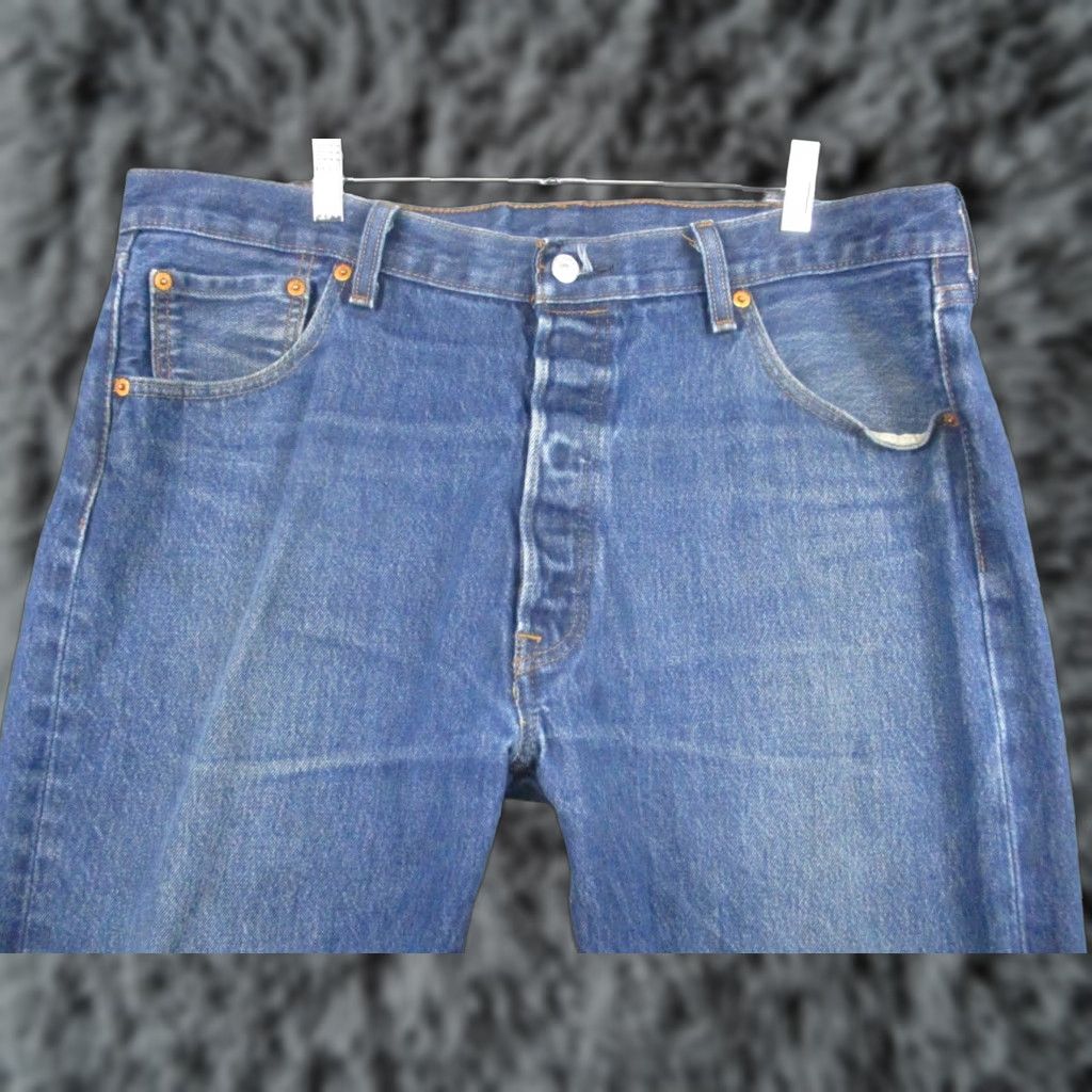 Levi's Levi's 501 xx Button Fly Jeans 38x30 Men Straight Leg Dark Blue Wash Denim Size US 38 / EU 54 - 1 Thumbnail